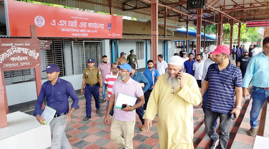 রেলওয়ে পশ্চিমাঞ্চলের মহাব্যবস্থাপকের বেনাপোল রেলওয়ে স্টেশন পরিদর্শন