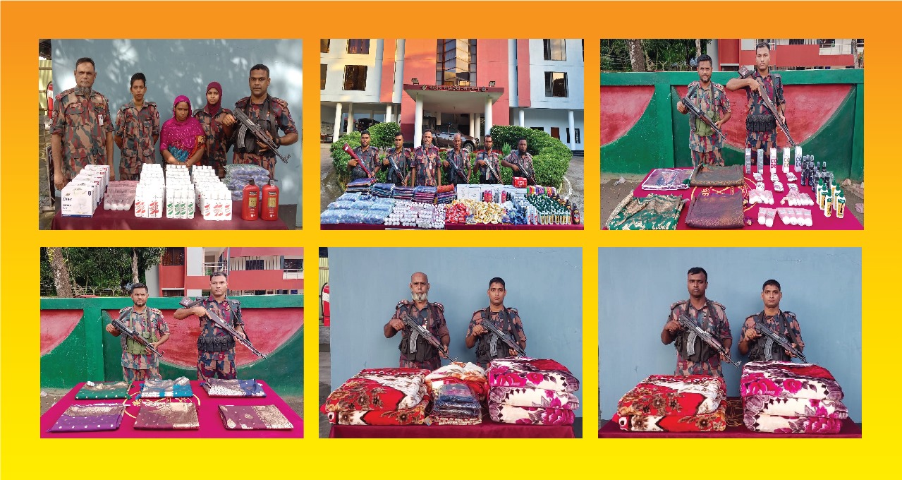 যশোর সীমান্তে অভিযান চালিয়ে চোরাচালানী মালামাল সহ এক জনকে আটক করেছে বিজিবি