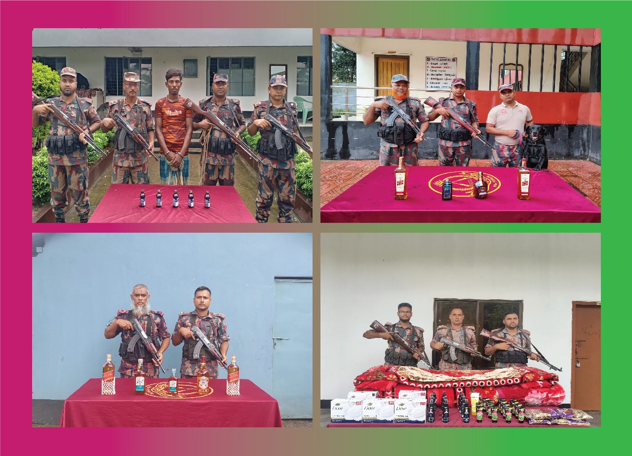 যশোর সীমান্তে বিজিবির অভিযানে ১ আসামী সহ মাদকদ্রব্য সহ চোরাচালান মালামাল আটক
