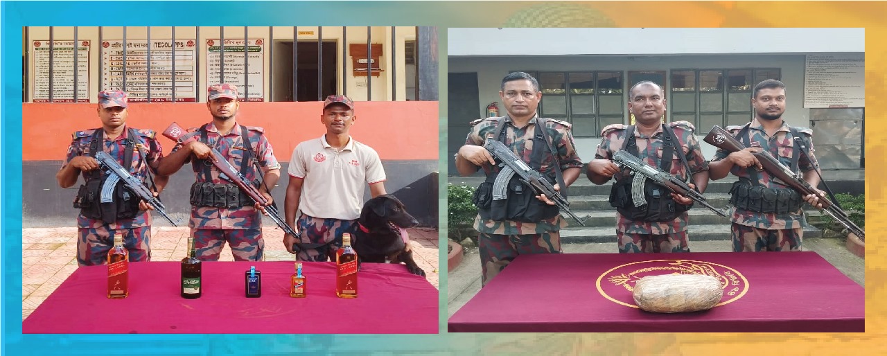 যশোর সীমান্তে অভিযান চালিয়ে মাদকদ্রব্য আটক করেছে বিজিবি