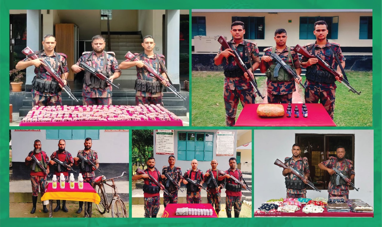 যশোর সীমান্তে চোরাচালানী মালামাল আটক