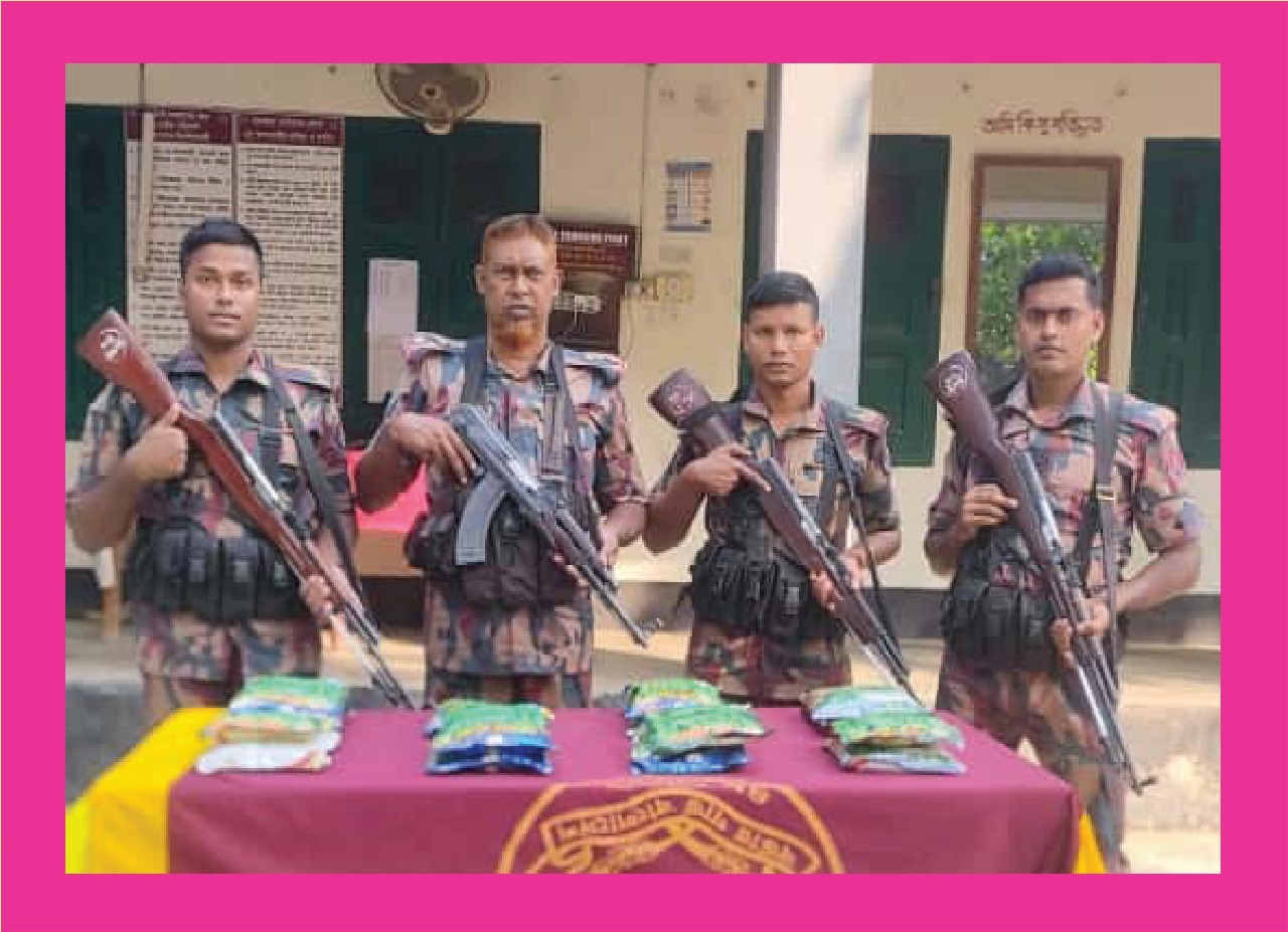 যশোর সীমান্তে মালিকবিহীন অবৈধ চোরাচালানী মালামাল আটক বিজিবির