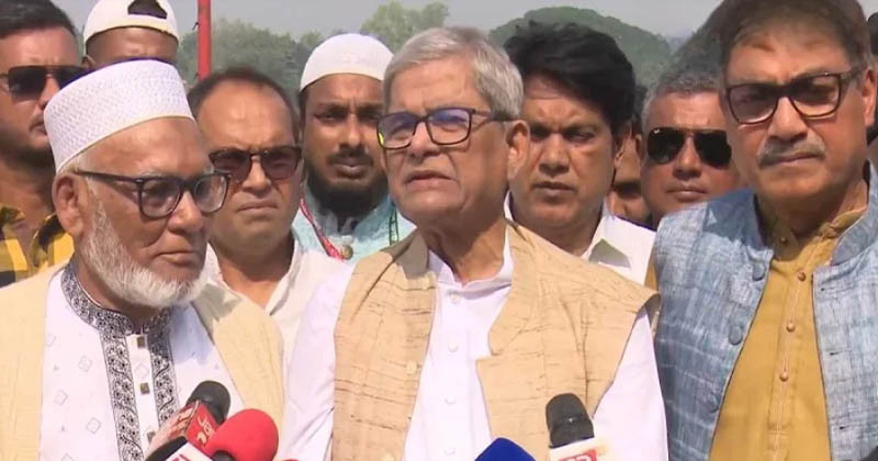 ভারতের দাদাগিরি বন্ধ করতে হবে বললেন মির্জা ফখরুল