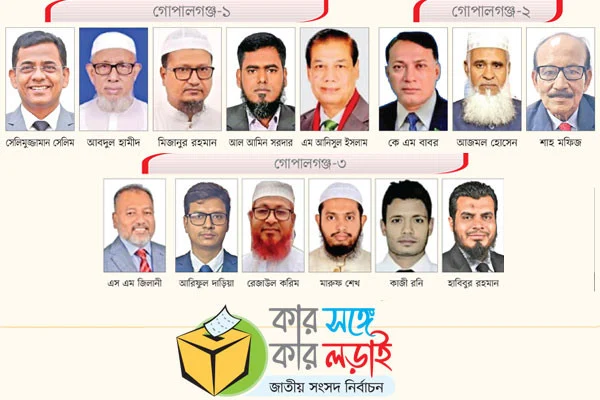 গোপালগঞ্জে হাড্ডাহাড্ডি লড়াই হবে বিএনপি জামায়াত