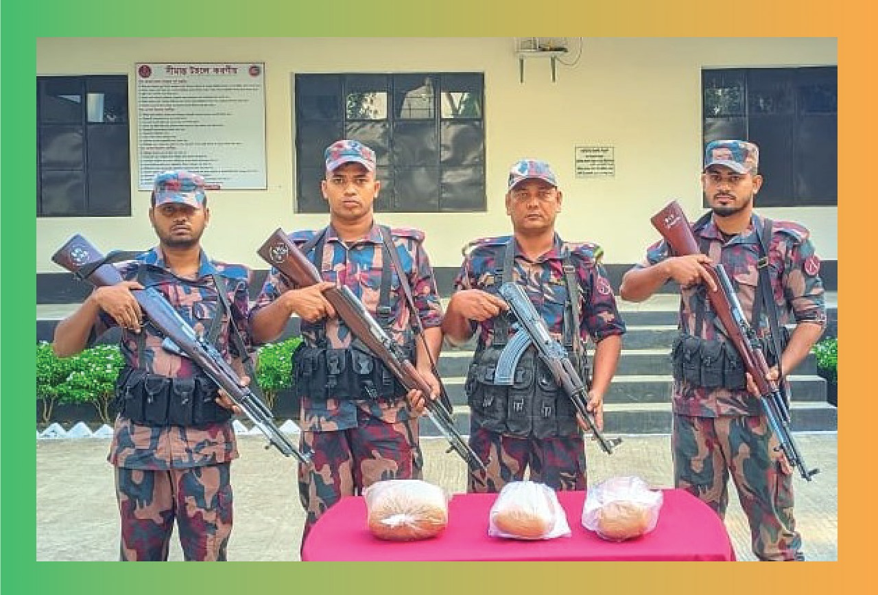 যশোর সীমান্তে অভিযান চালিয়ে মালিকবিহীন মাদকদ্রব্য এবং অবৈধ চোরাচালানী মালামাল আটক বিজিবির