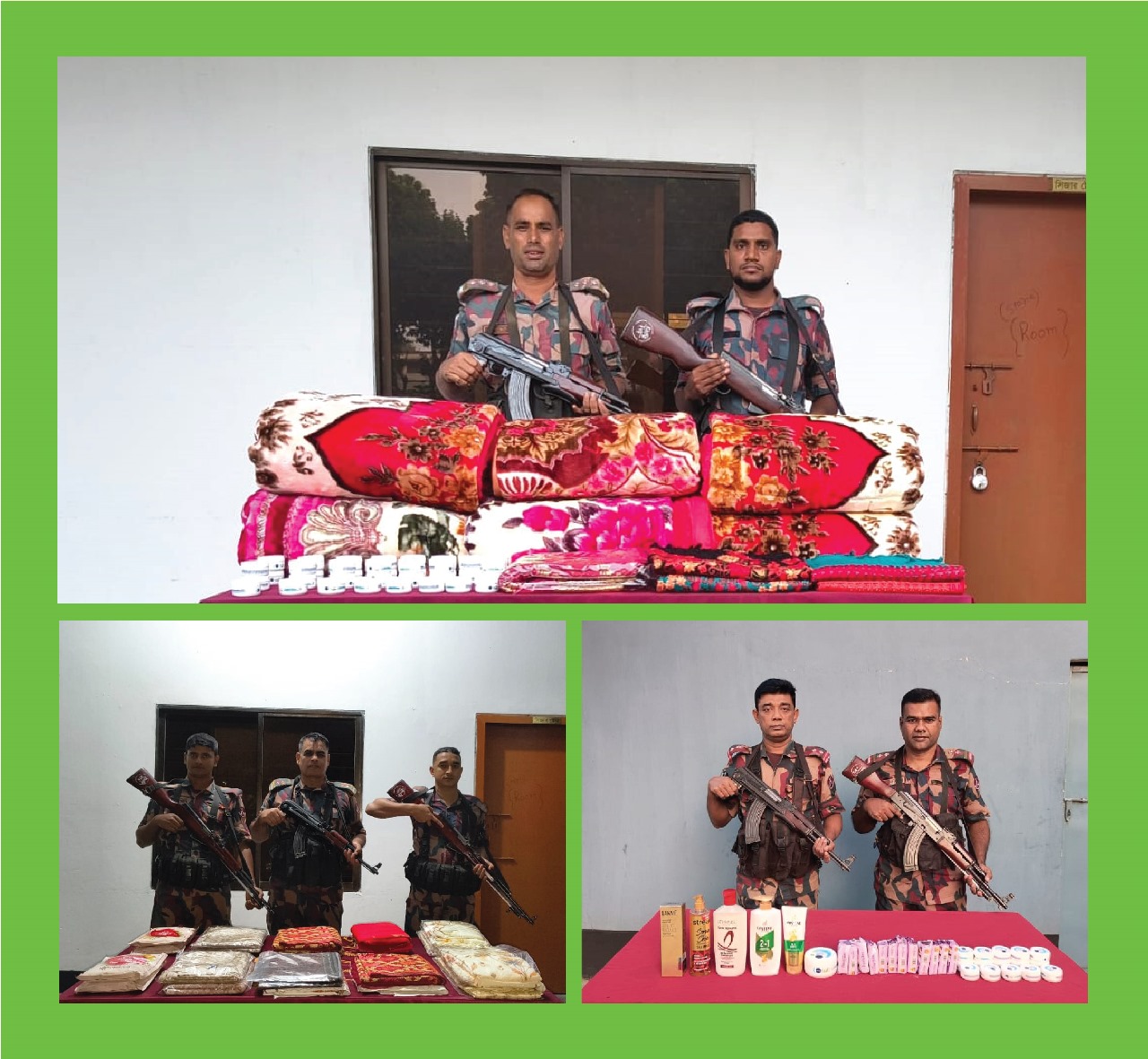 যশোর সীমান্তে বিজিবির অভিযানে অবৈধ চোরাচালানী মালামাল আটক