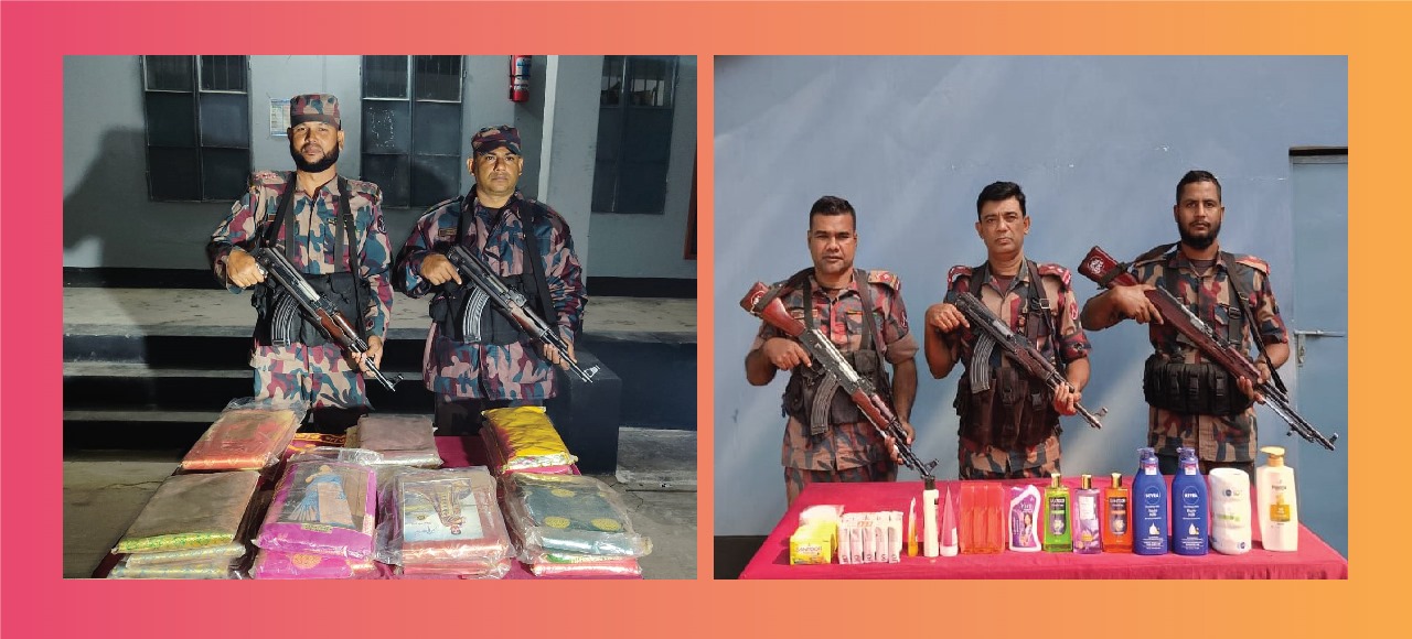 যশোর সীমান্তে অবৈধ চোরাচালানী মালামাল আটক করেছে বিজিবি 