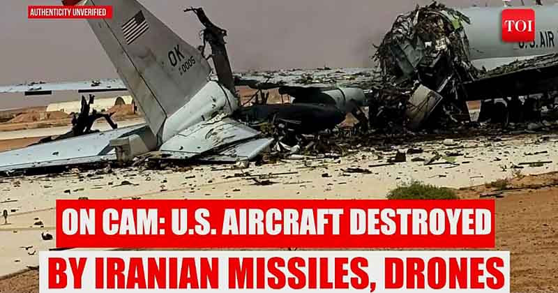 সৌদি আরবের বিমানঘাঁটিতে ইরানের বিধ্বংসী হামলা  ৩০০ মিলিয়ন ডলারের মার্কিন গোয়েন্দা বিমান ২ টুকরো