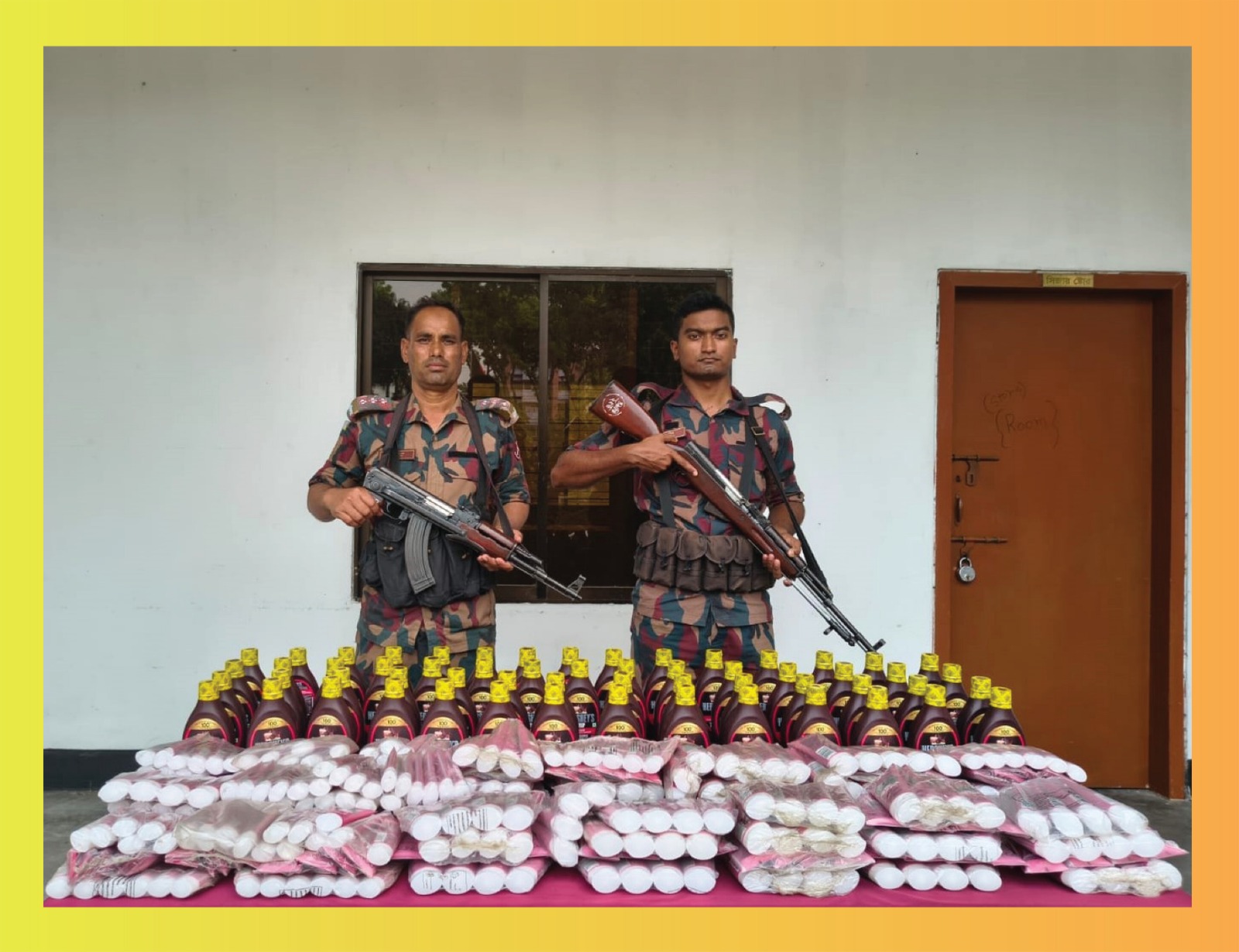 সীমান্ত অভিযানে মালিকবিহীন অবৈধ চোরাচালানী মালামাল আটক করেছে বিজিবি