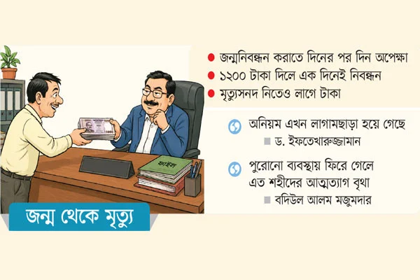জন্ম থেকে মৃত্যু-মানুষের জীবনচক্রে, ডিজিটাল আইনে ডিজিটাল ঘুষ, এখন নির্মূল জরুরী