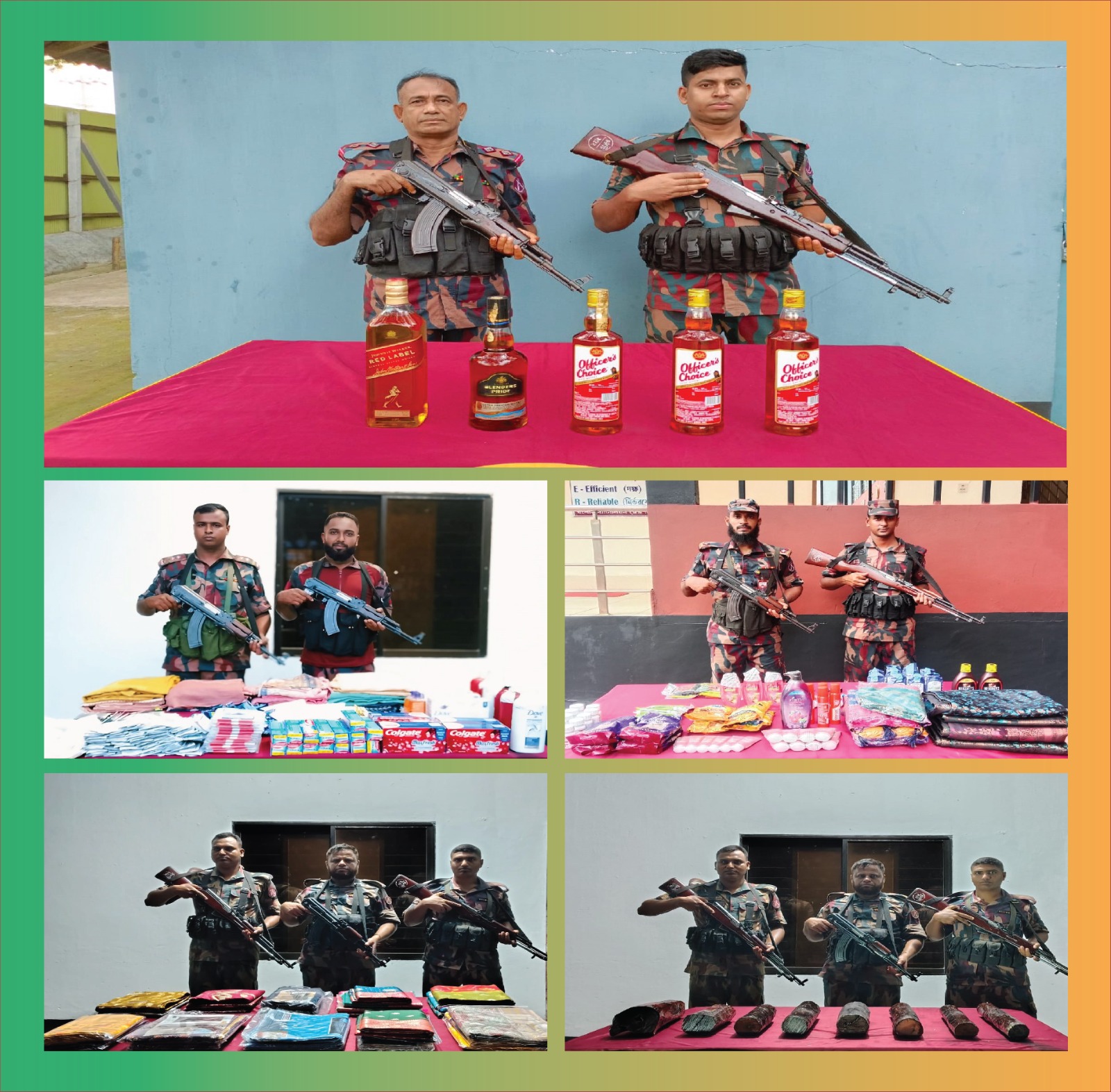 যশোর সীমান্তে বিজিবির অভিযানে মাদক ও চোরাচালানী মালামাল আটক