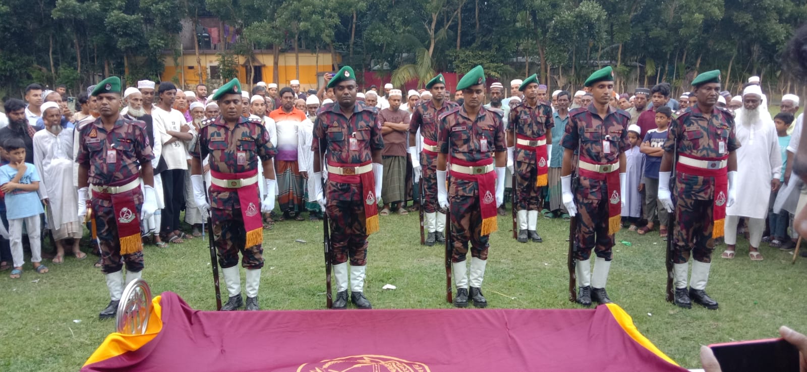 বীর মুক্তিযোদ্ধার মৃত্যুতে বিজিবি কর্তৃক গার্ড অব অনার প্রদান