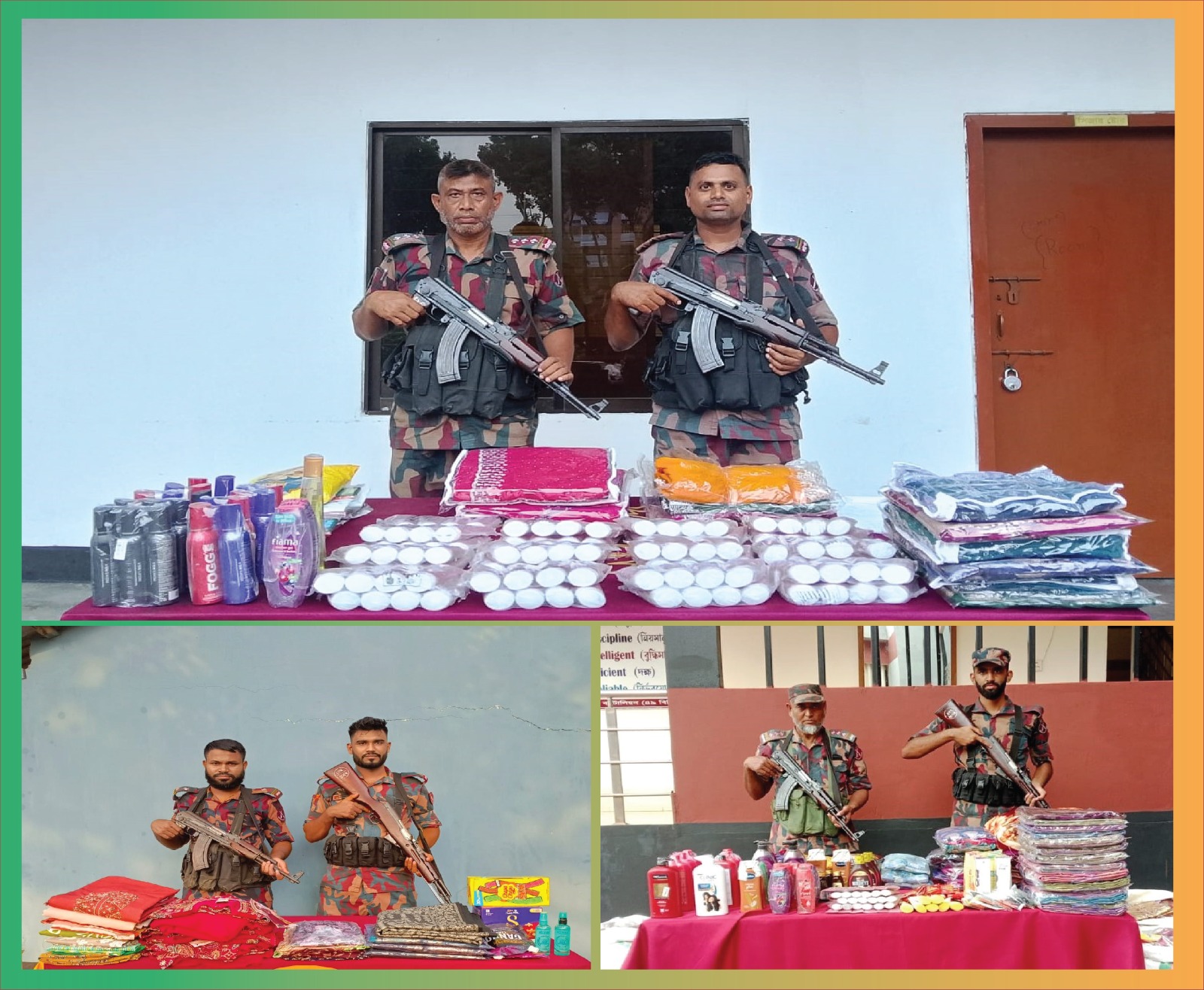 যশোর সীমান্তে অভিযান চালিয়ে চোরাচালানী মালামাল আটক করেছে বিজিবি