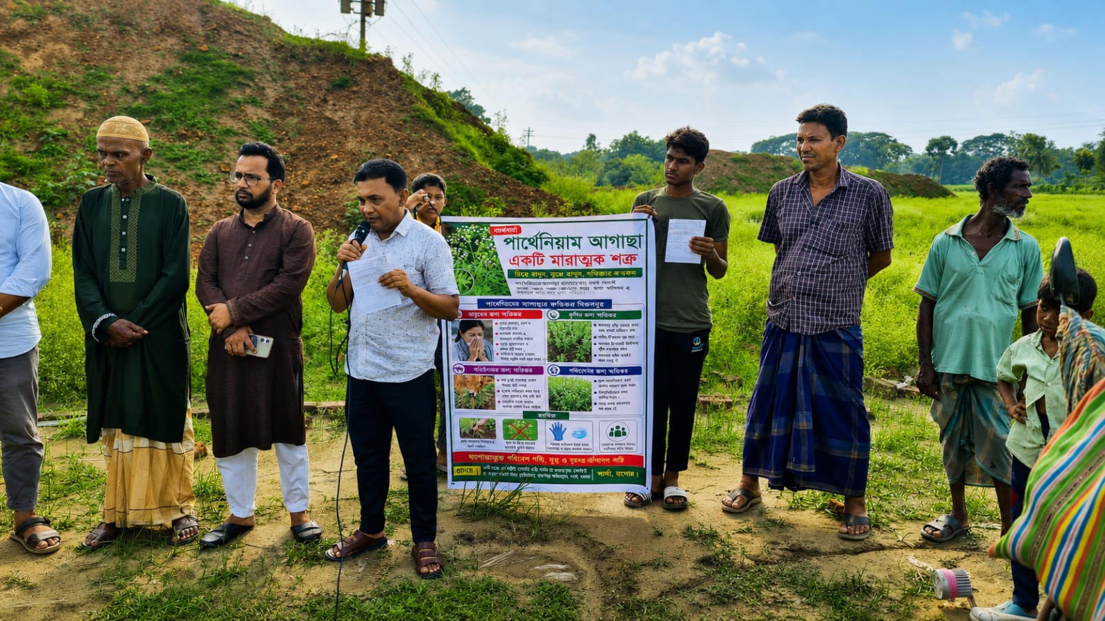 কন্দর্পপুরে পার্থেনিয়াম আগাছা প্রতিরোধে জন সচেতনতামূলক সভা অনুষ্ঠিত