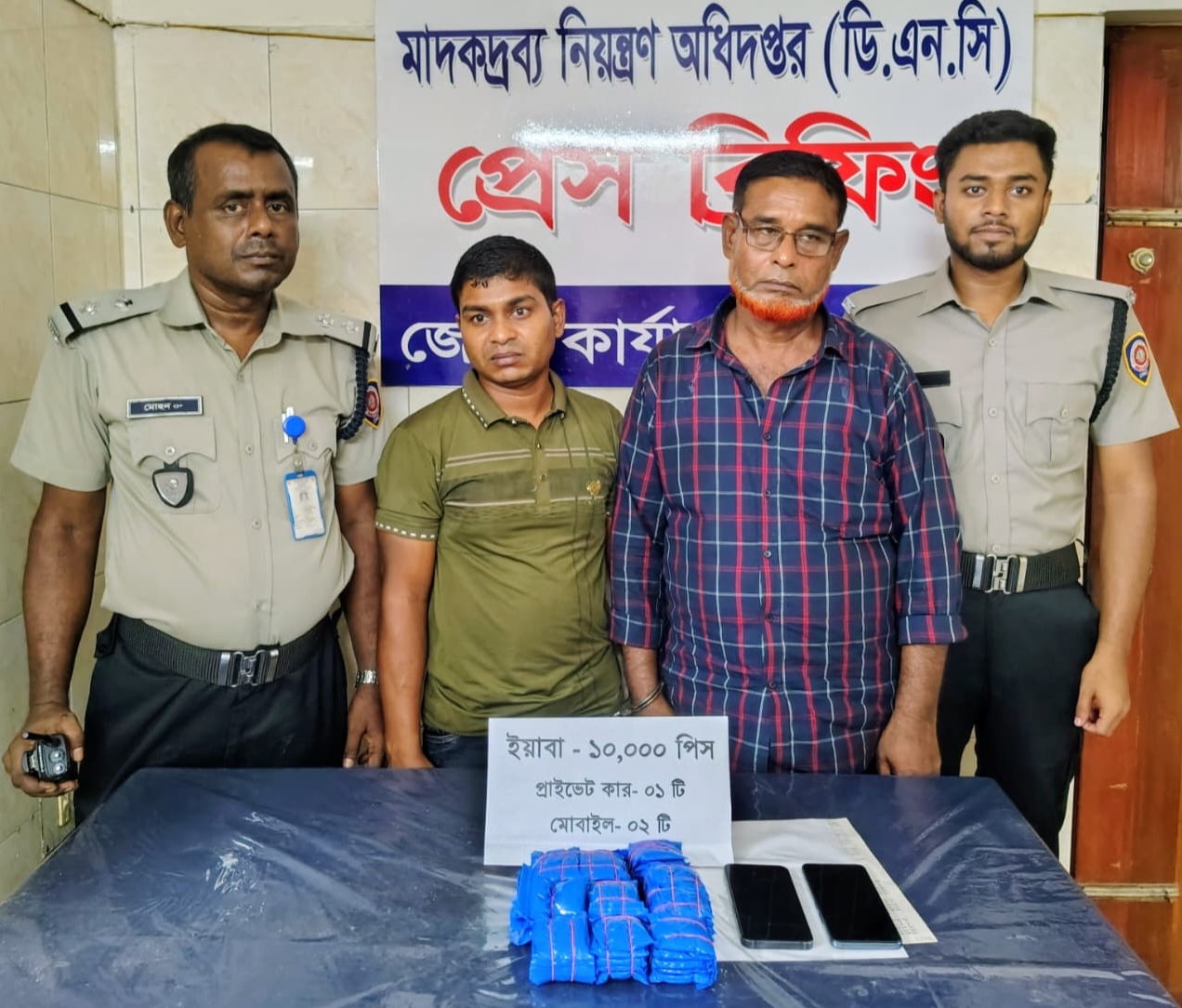 ঝিকরগাছায় ইয়াবাসহ দুই মাদক কারবারী আটক, প্রাইভেটকার জব্দ