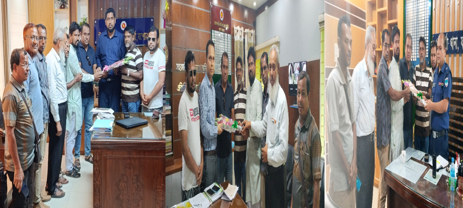 নাভারণ প্রেসক্লাবের নব-গঠিত কমিটির উপজেলা প্রশাসনের সাথে ফুলের শুভেচ্ছা ও মতবিনিময়