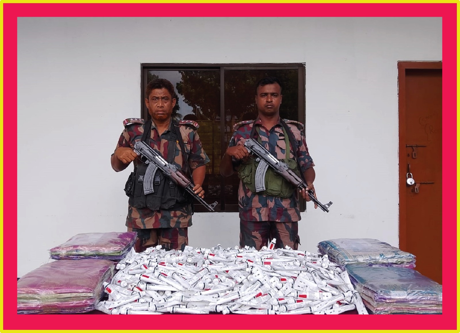 সীমান্ত অভিযানে চোরাচালানী ২ লক্ষ ৯১ হাজার টাকার মালামাল আটক বিজিবির