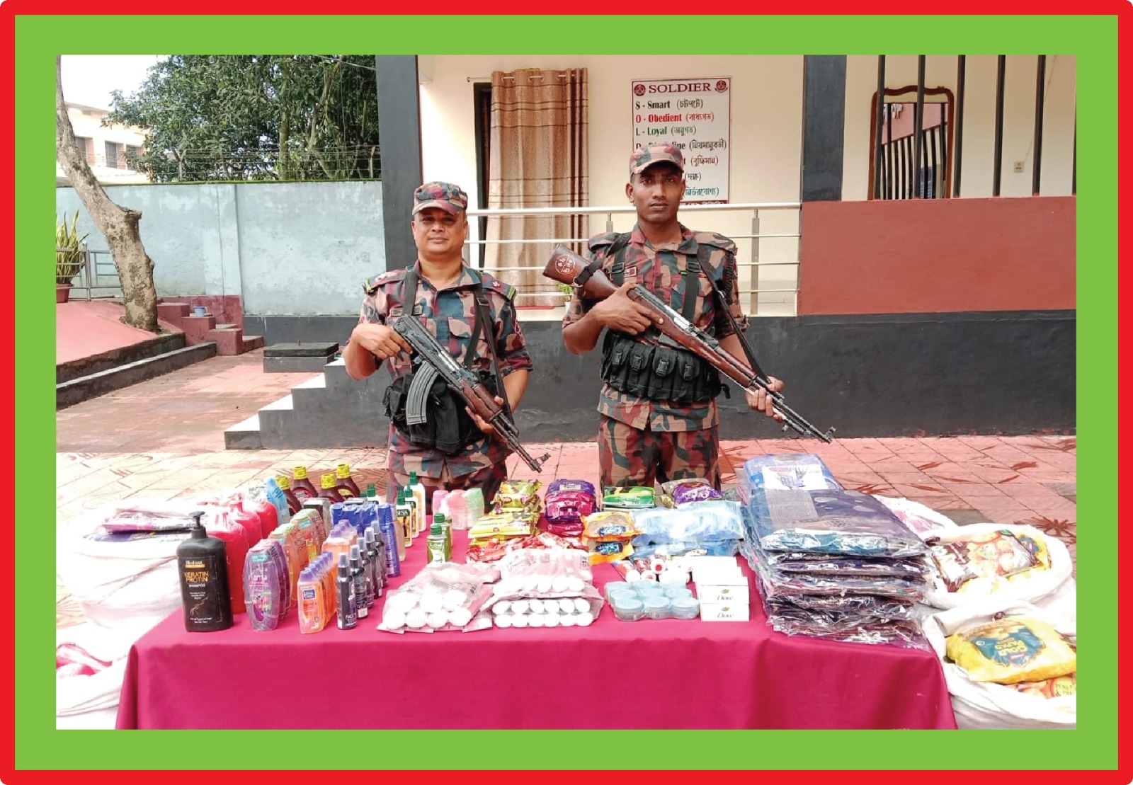 বিজিবির অভিযানে যশোর সীমান্তে চোরাচালানী মালামাল আটক