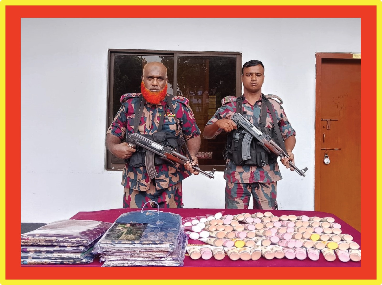 যশোর সীমান্তে চোরাচালানী মালামাল আটক