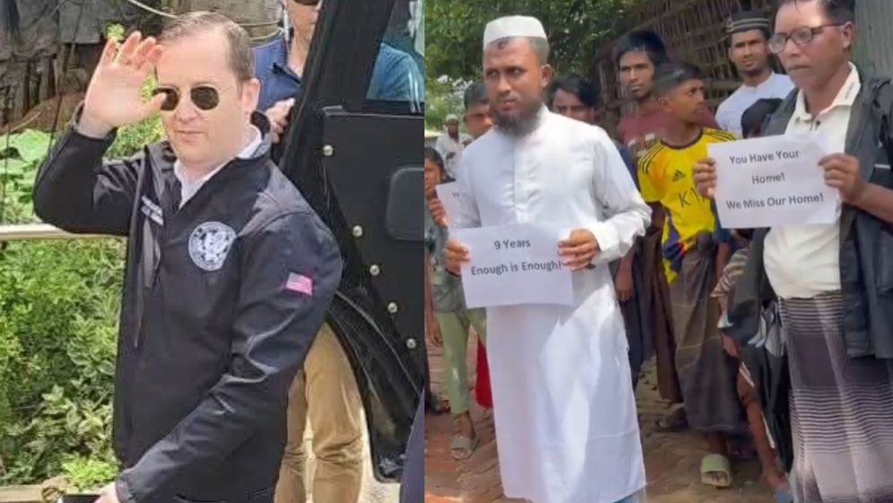 ট্রাম্পের বিশেষ দূত উখিয়ায় আসতেই ঘরে ফেরার করুণ আকুতি রোহিঙ্গাদের