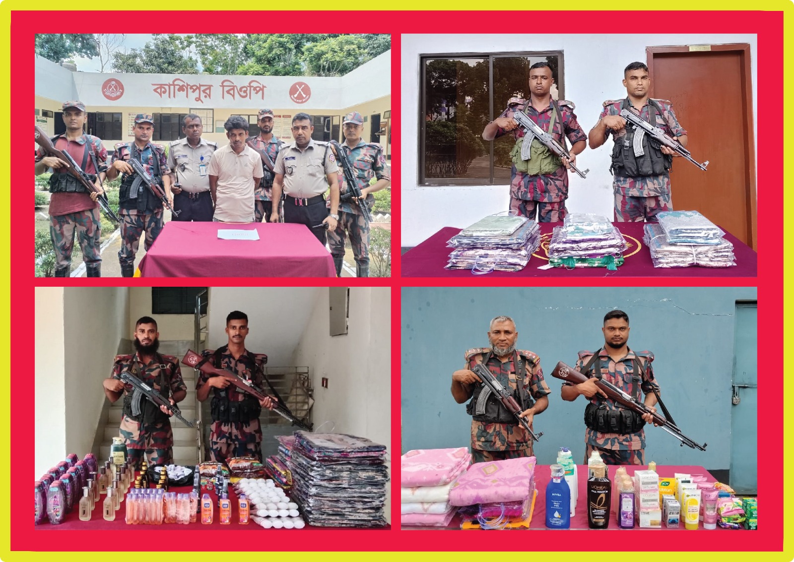 যশোর সীমান্তে অভিযানে মাদক এবং চোরাচালানী মালামাল অহ আটক-১