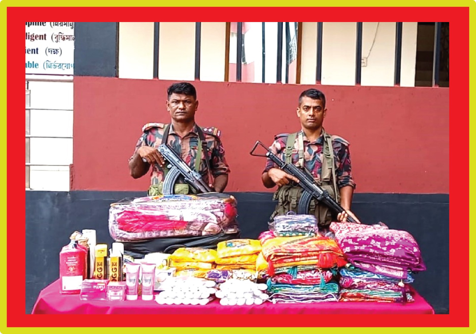 যশোরের বেনাপোল সীমান্তে চোরাচালানী মালামাল আটক